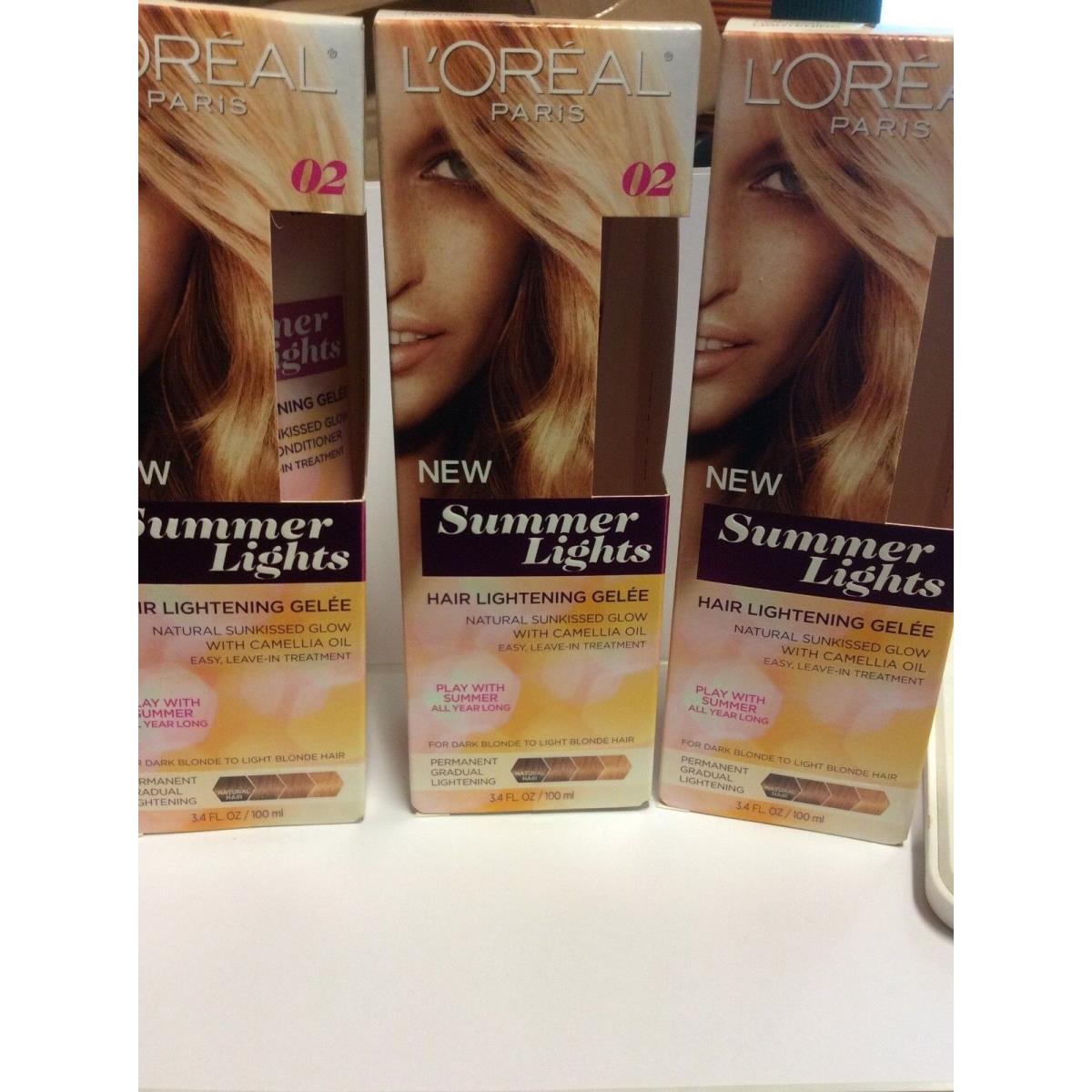 5 X L`oreal Paris Summer Kit Dark Blonde to Light Blonde Hair 02 W/camellia Oil