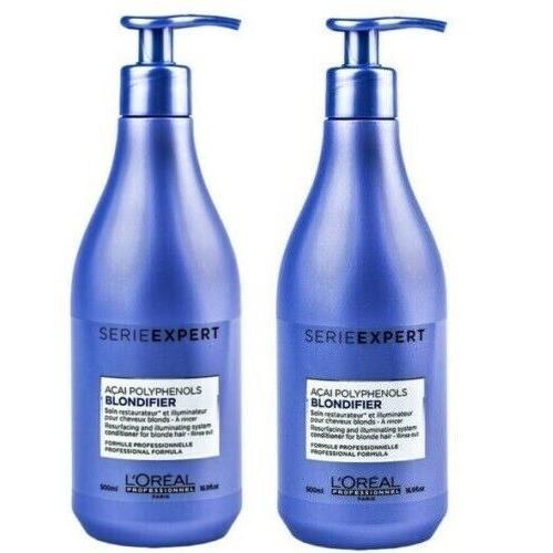 L`oreal Serie Expert Blondifier Acai Polyphenols Conditioner 16.9 oz Pack of 2