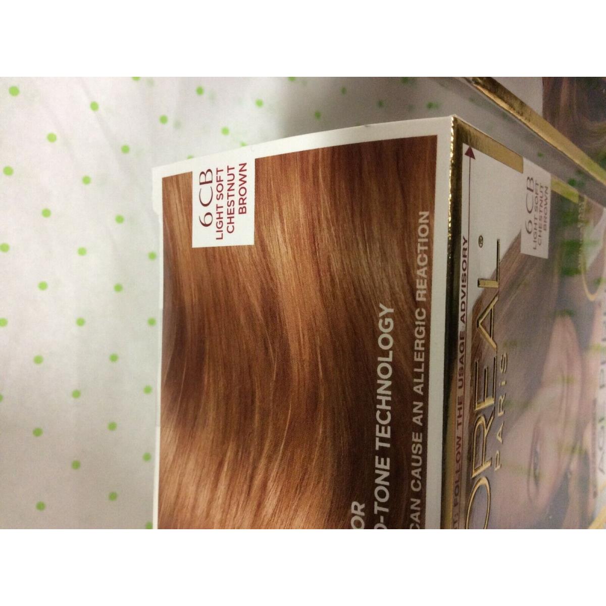 3 X L`oreal Age Perfect By Excellence Hair Color 6CB Light Soft Chestnut Brown