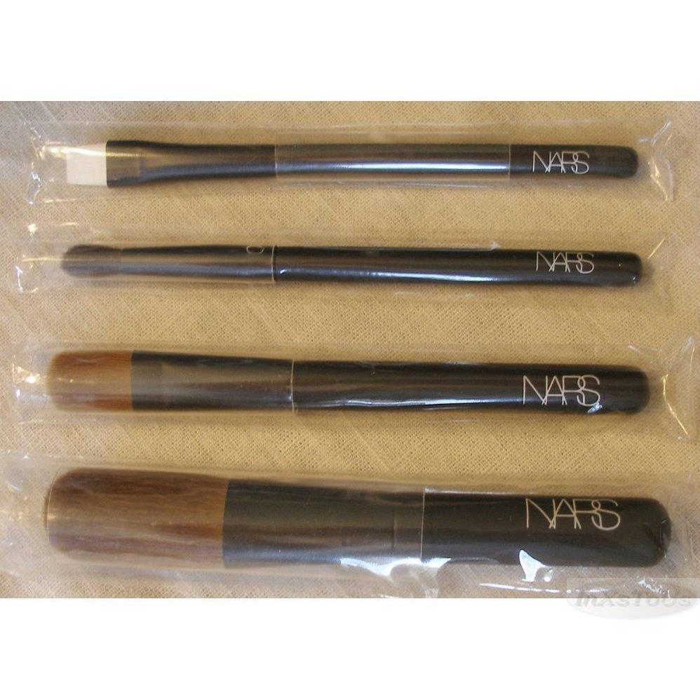 Nars 5 pc Travel Brush Set w/ Case Boxed Blush Dome Eye Shader Eyeliner