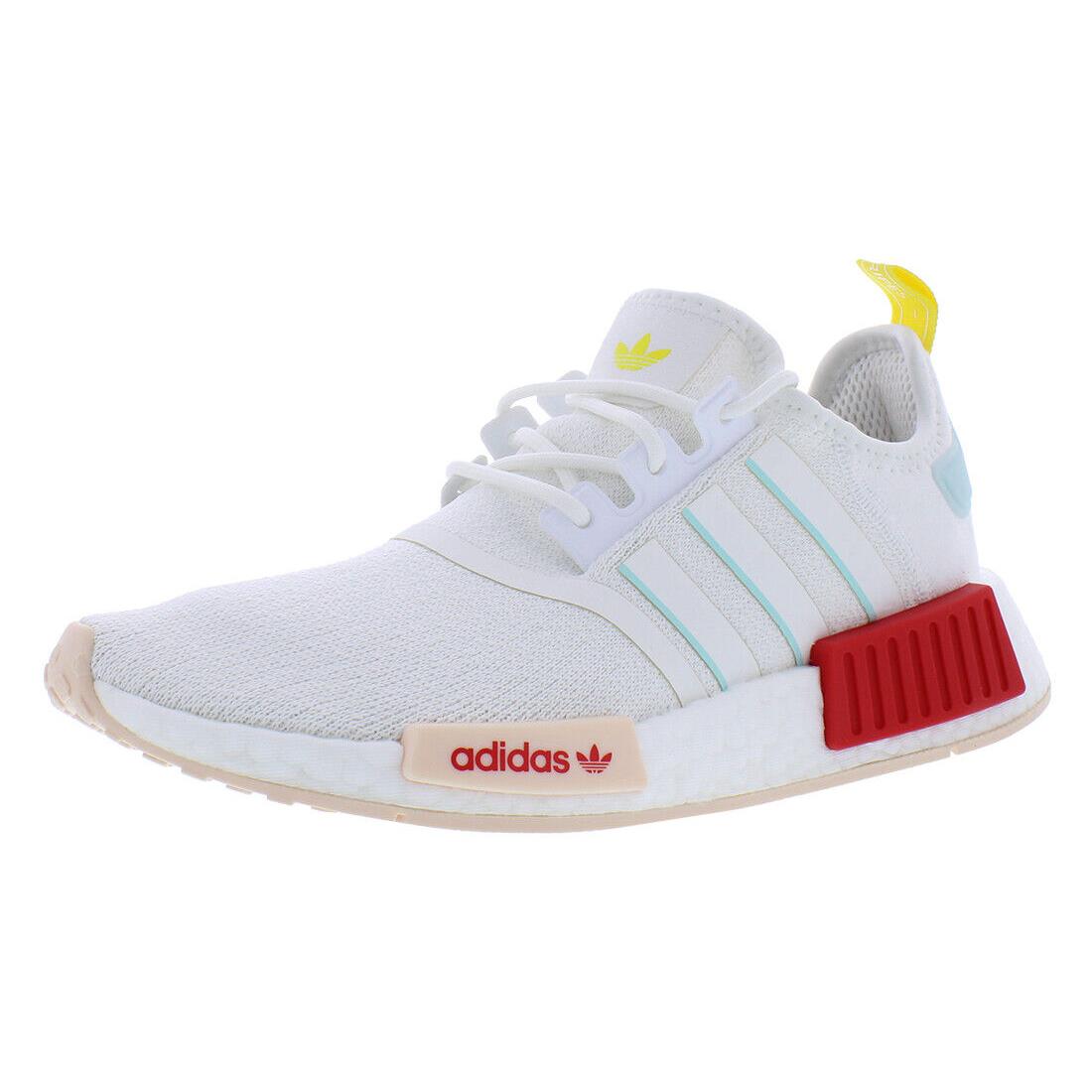 Adidas NMD_R1 Womens Shoes Size 7 Color: Cloud White/almost Blue/vivid Red - Cloud White/Almost Blue/Vivid Red, Main: White