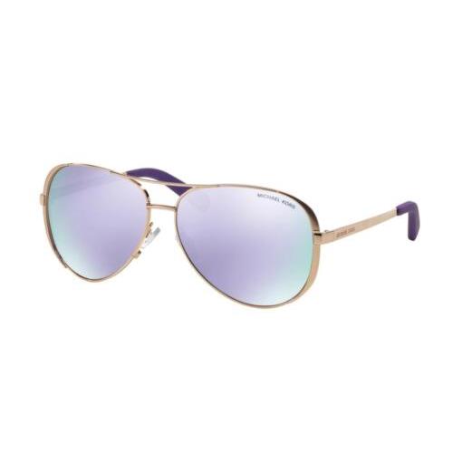 Michael Kors Sunglasses Chelsea MK 5004 10034V Rose Gold Tone+purple Mirror - Rose Gold Tone Frame, Purple Mirror Lens