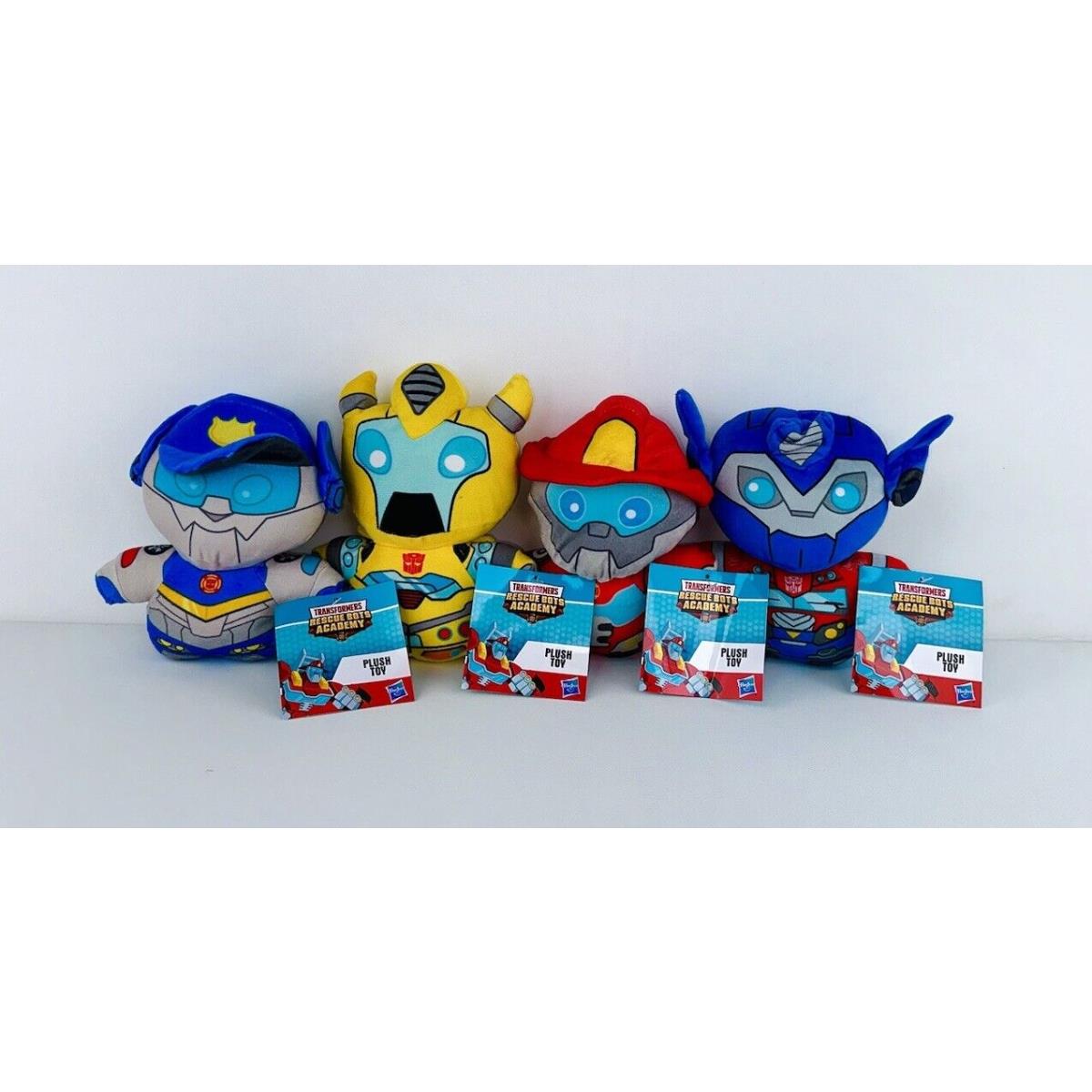 Transformers Set of 4 Rescue Bots Academy Optimus Prime Plush Toy Doll Hasbro 7