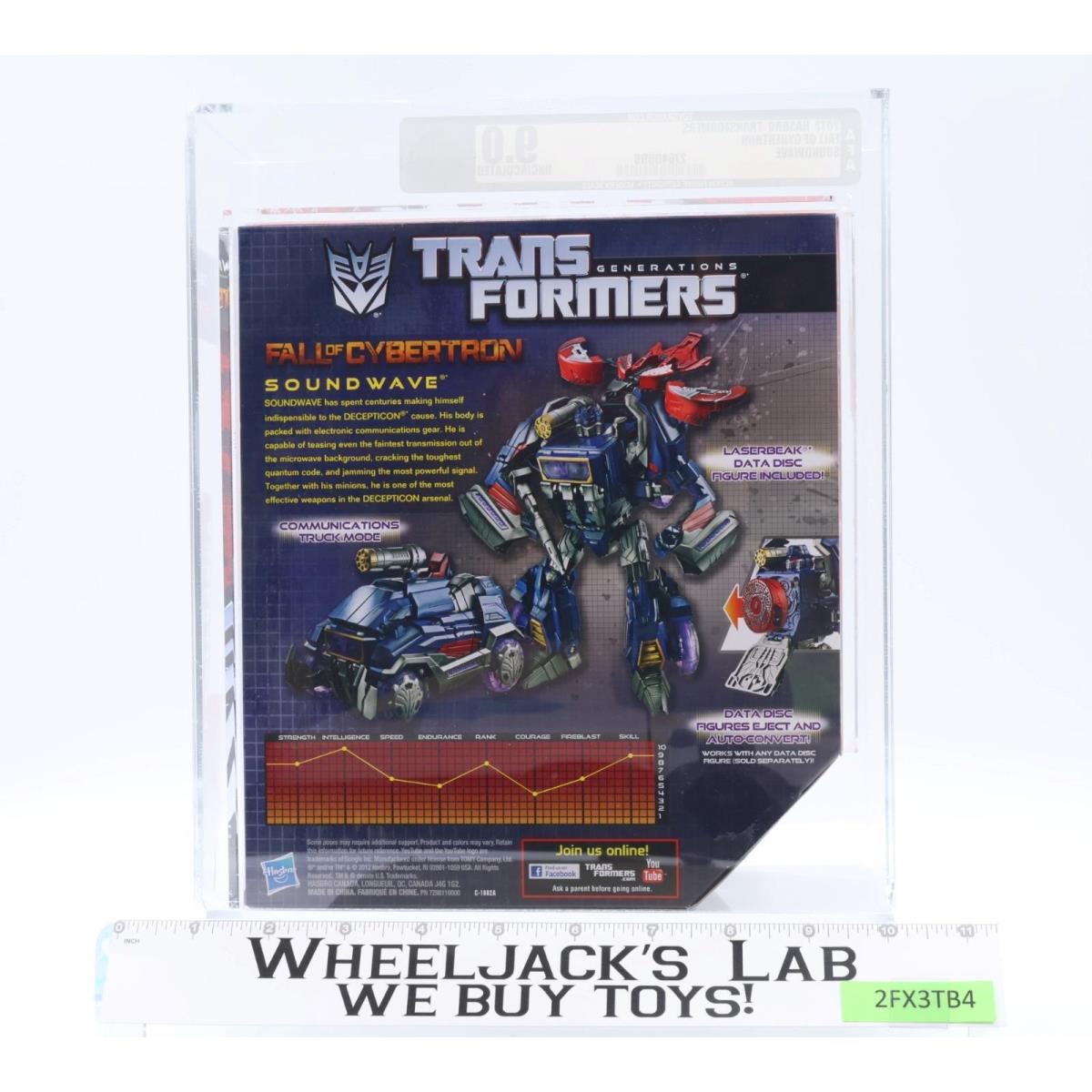 Soundwave Afa Graded U9.0 Transformers Fall of Cybertron 2012 Hasbro