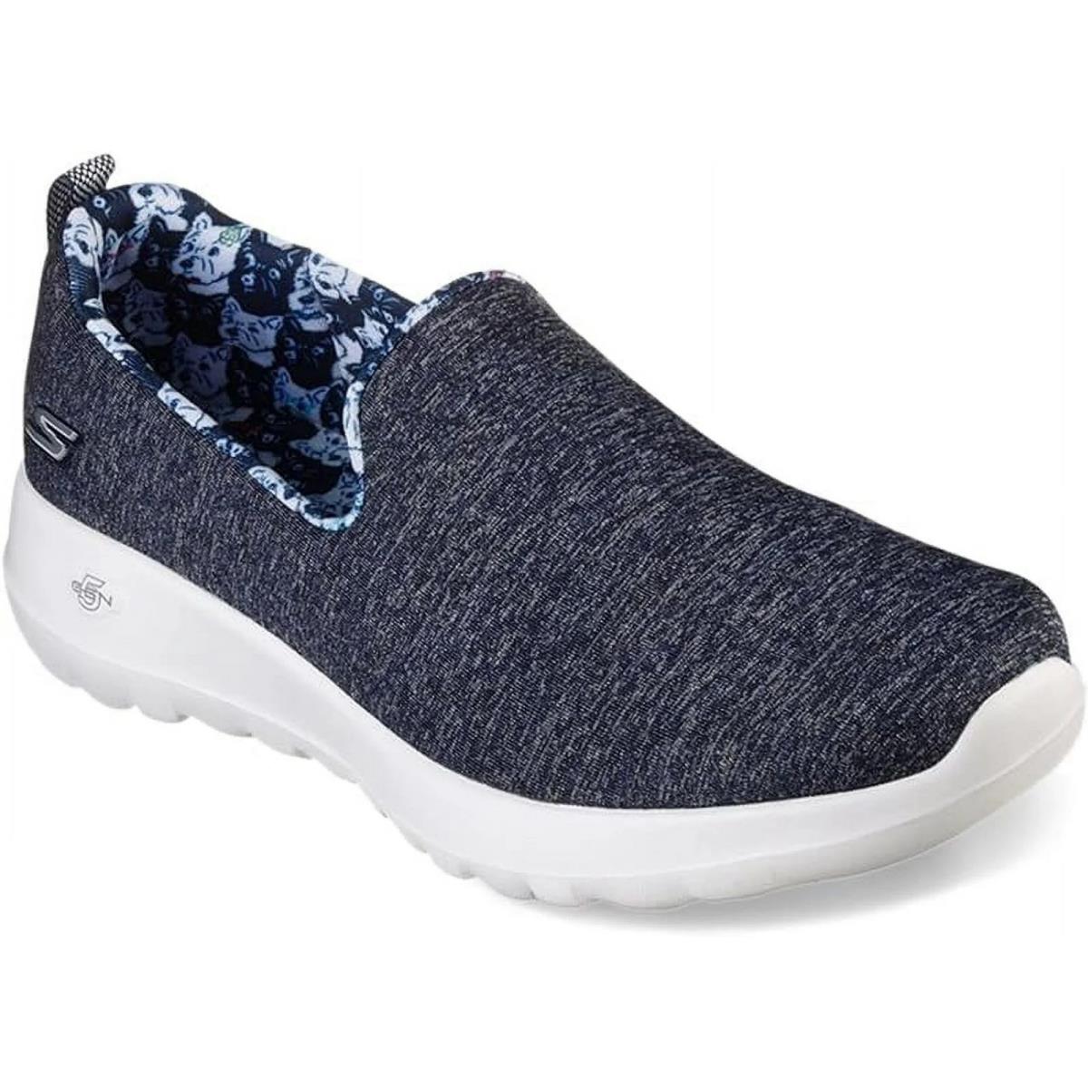 Womens Skechers Gowalk Joy Bella Yorkie Slip-on Navy Mesh Shoes - Blue