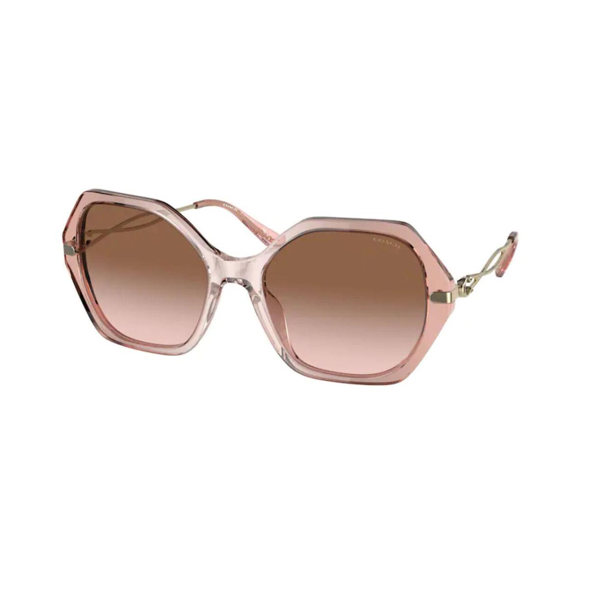 Coach Women`s 57mm Gradient Transparent Peach Sunglasses HC8315-564013-57