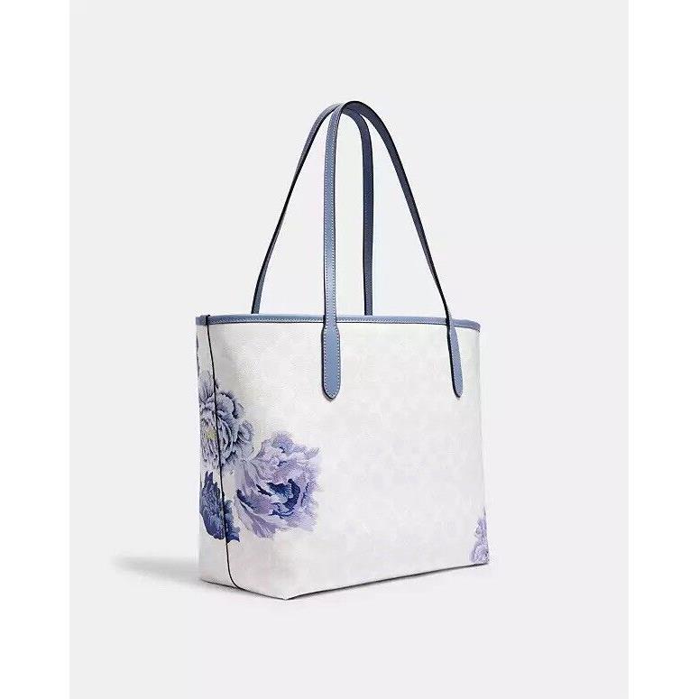 Coach City Tote In Signature Canvas with Kaffe Fassett Print