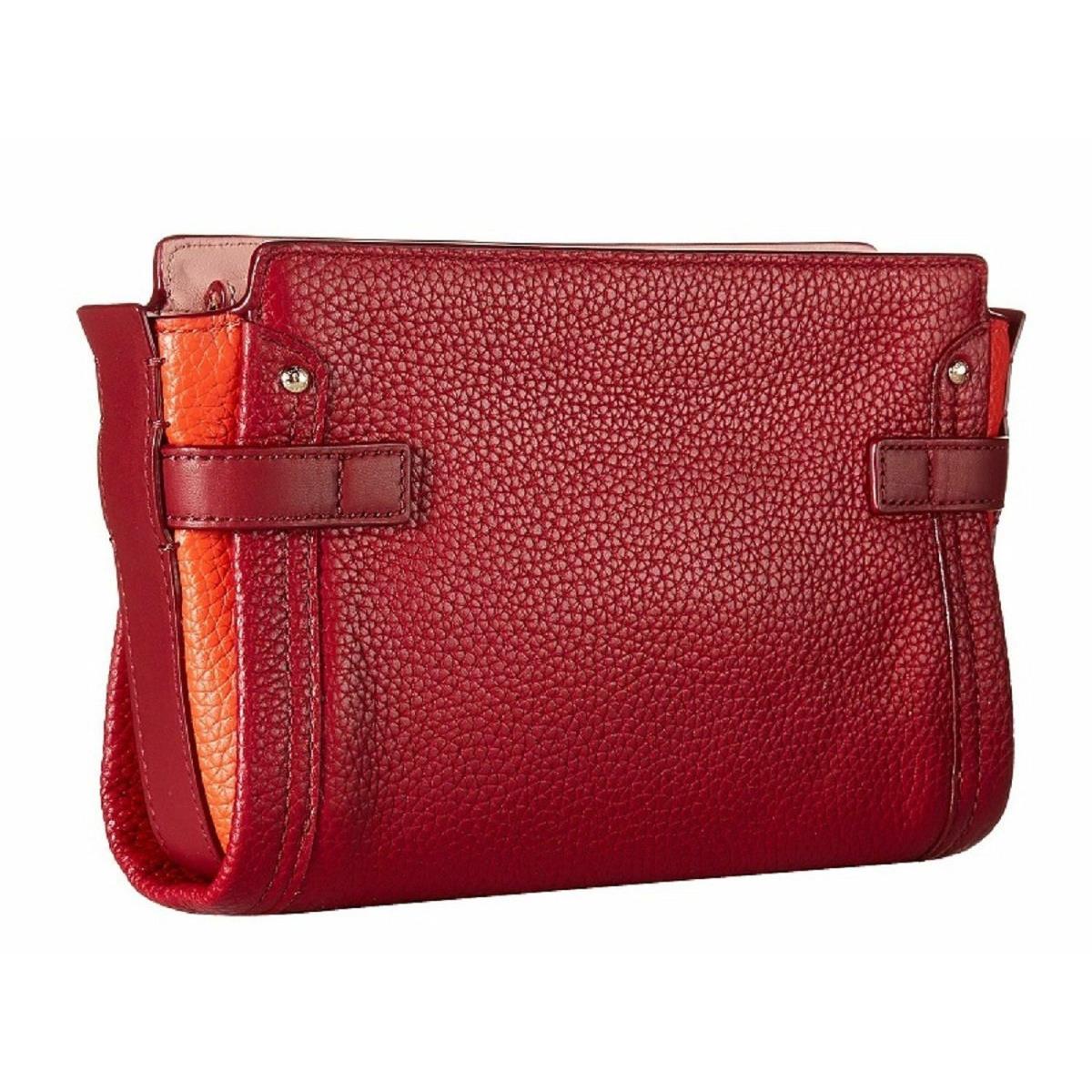 Coach Swagger Colorblock Convertible Clutch Crossbody Black Cherry