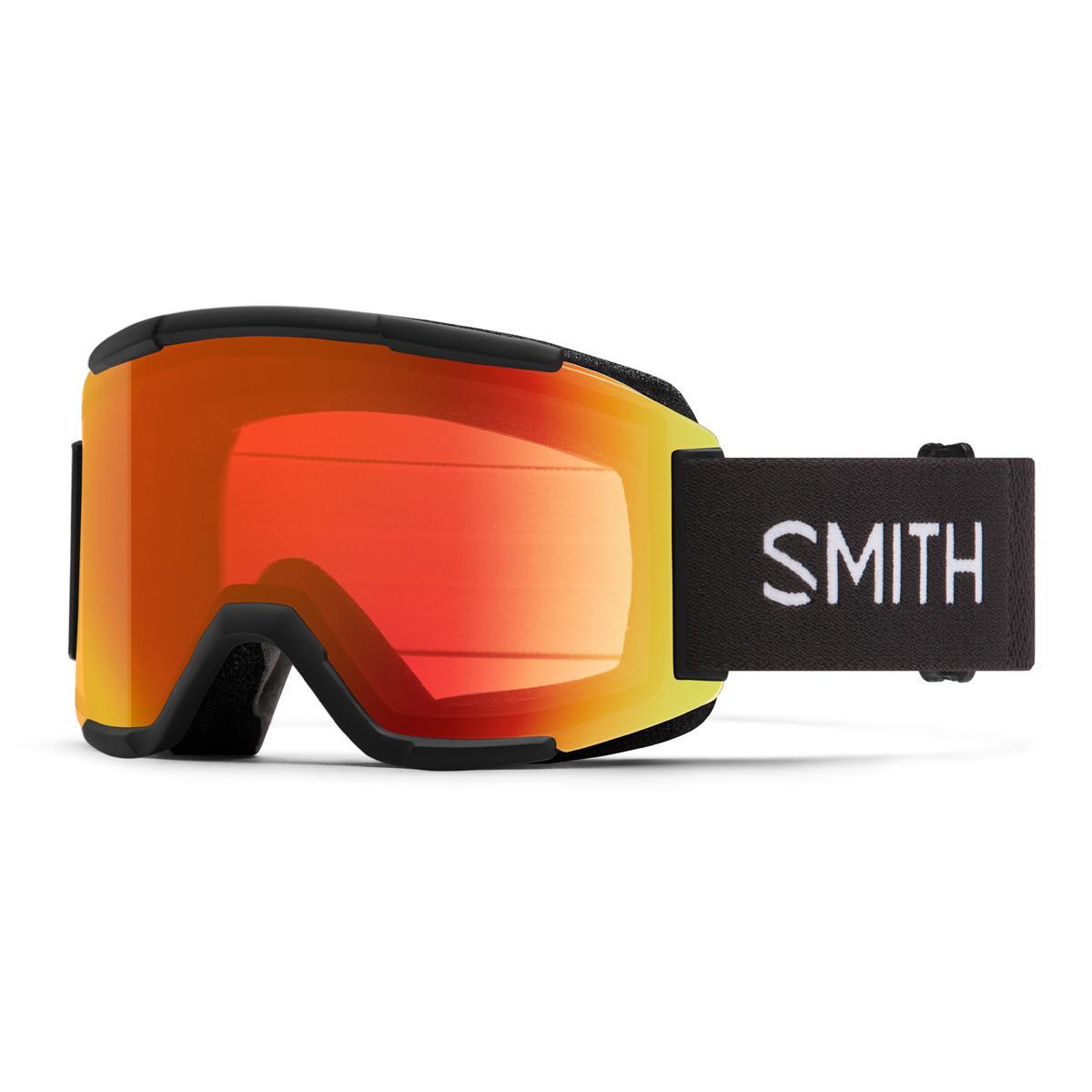 Smith Squad Goggles 2022 Black || ChromaPop Everyday Red Mirror