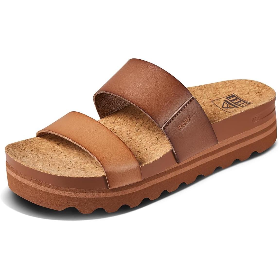 Reef Womens Cushion Vista Hi Sandal Espresso Duo