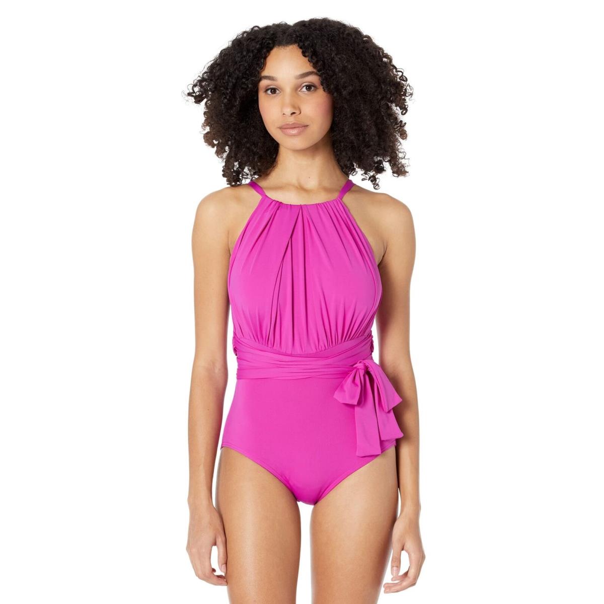 Coco Reef Keepsake Iconic Belted High Neck One-piece Orchid 10 34C