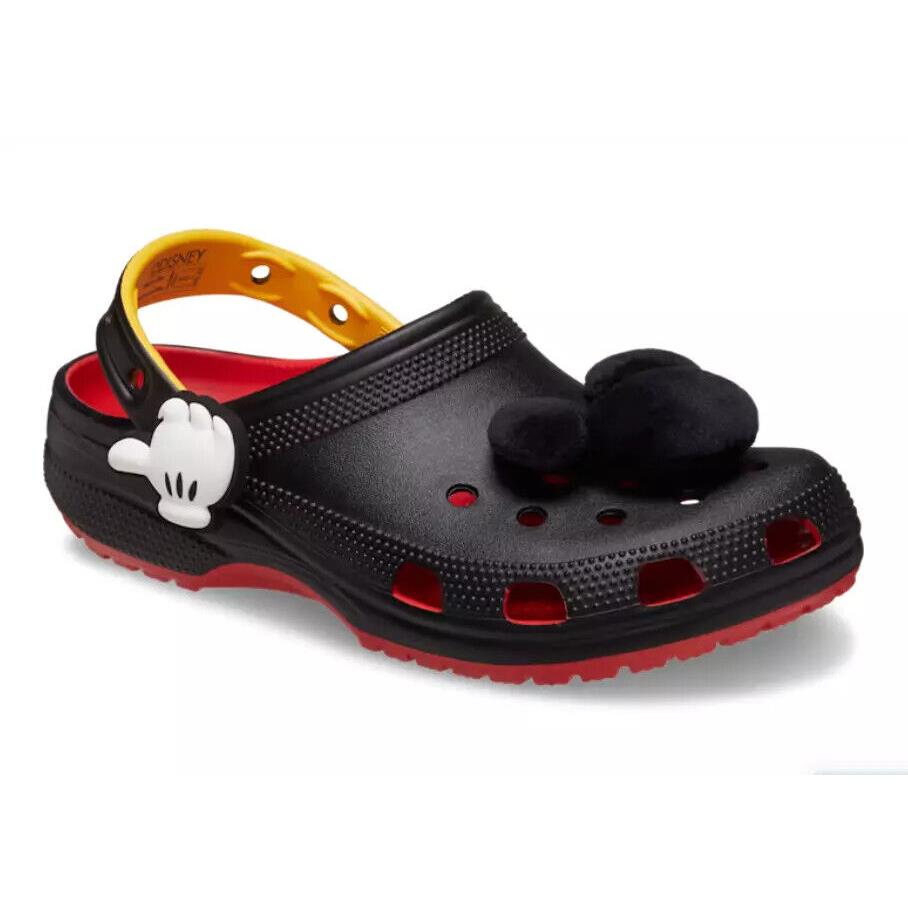 Crocs Mickey Mouse Classic Clog Men`s Crocs X Disney Black Shoes - Black