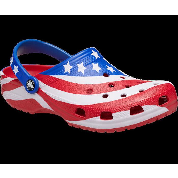 Crocs Classic American Flag Clog Men`s 4th of July Crocs