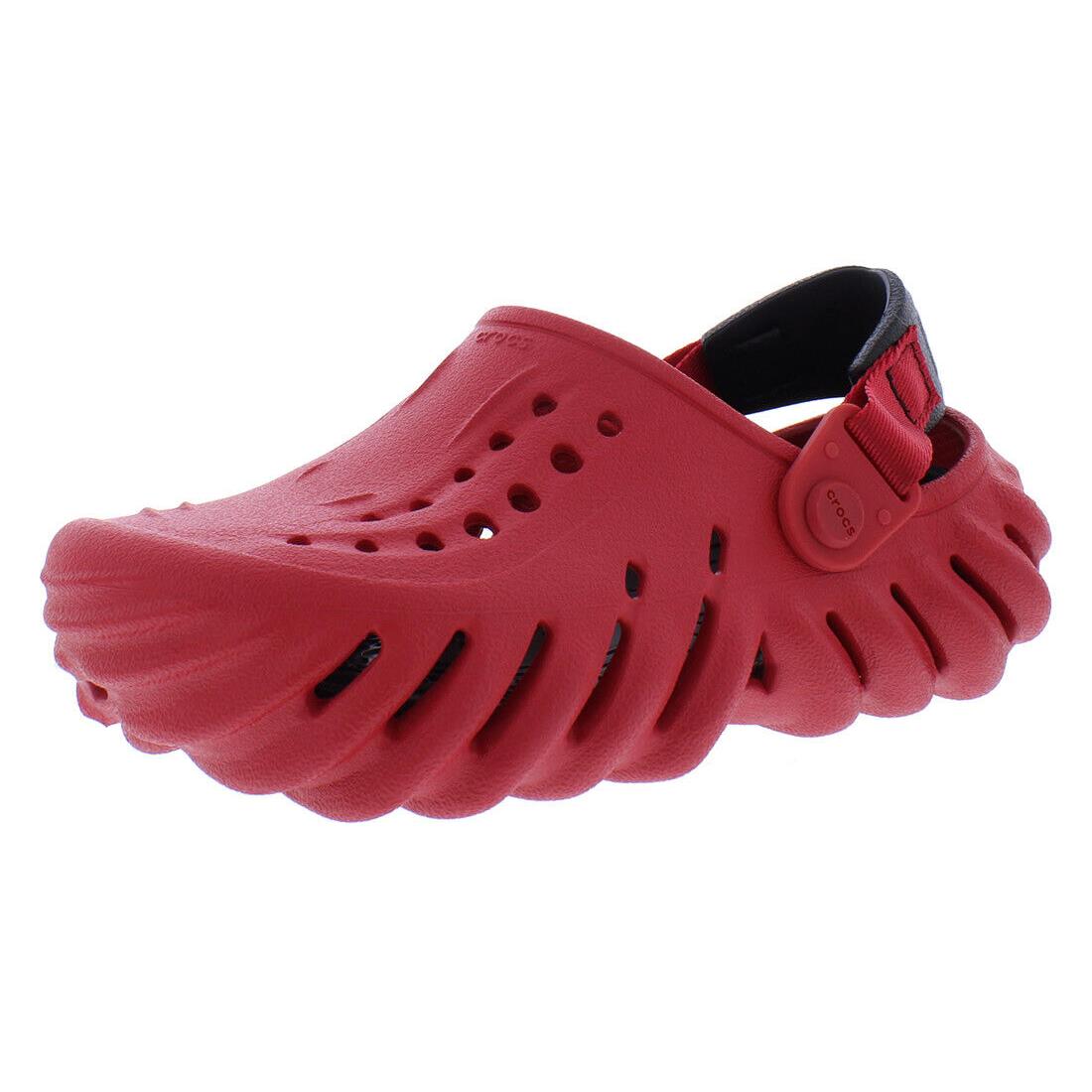 Crocs Echo Clog PS Boys Shoes - Red/Varsity Red, Main: Red