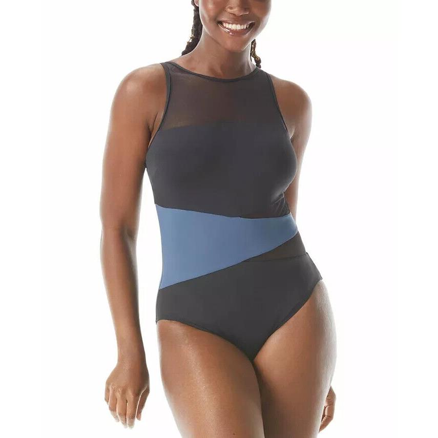 Coco Reef Tummy-control Contrast One-piece Swimsuit L77560 Women`s Size 14/38C