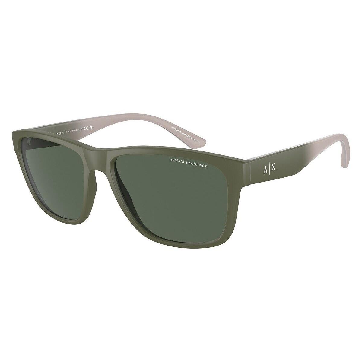 Armani Exchange Sunglasses 0AX4135SF 830171 Green Frame Green Lens 59MM