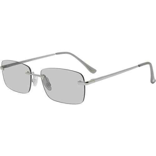 Steve Madden Womens Caden Sunglasses Shiny Silver/Clear Mirrored