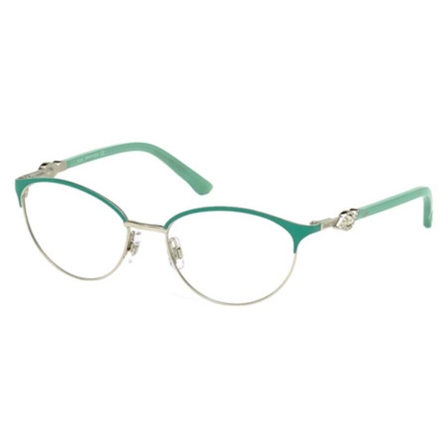 Swarovski SW5152 Fauna 095 Green Aqua Metal Cat Eye Eyeglasses Frame 53-17-135