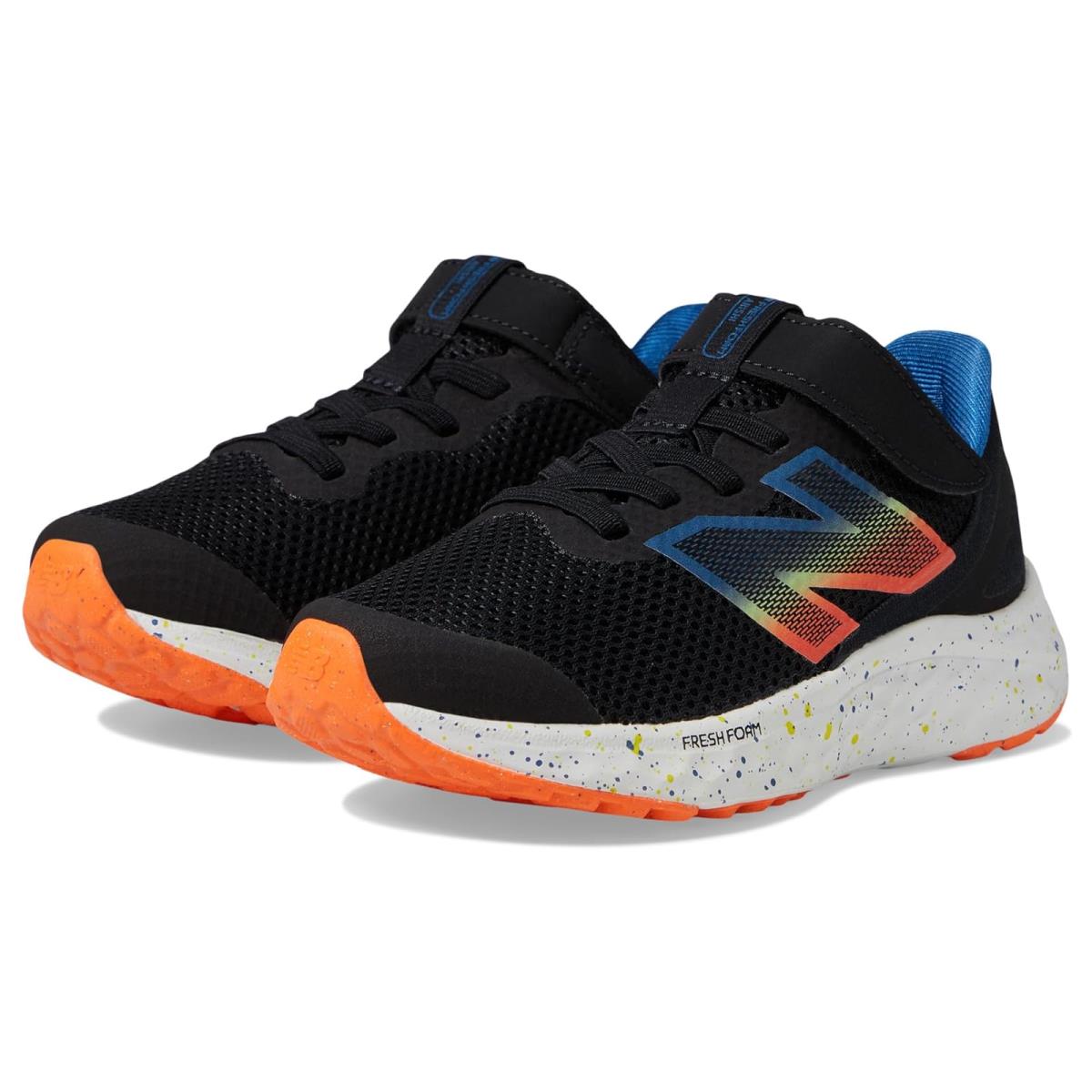 New Balance Kids Fresh Foam Arishi v4 Bungee Lace with Top Strap Little Kid - Black/Blue Agate