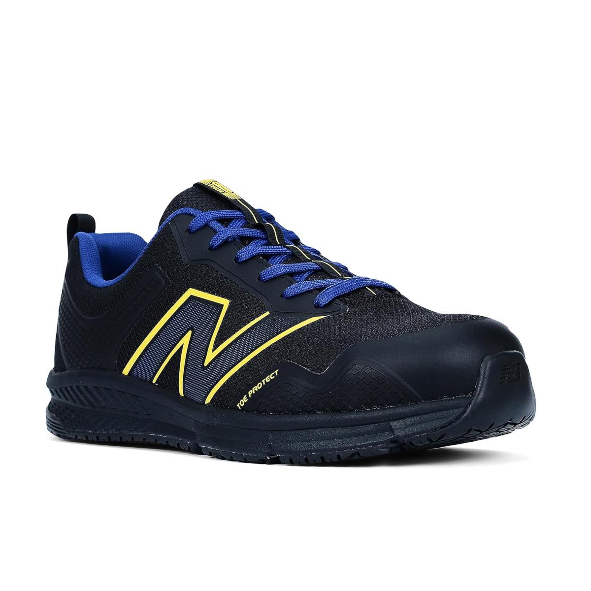 Man`s Shoes New Balance Work Safety Evolve Alloy Toe EH SR - Black/Blue/Yellow