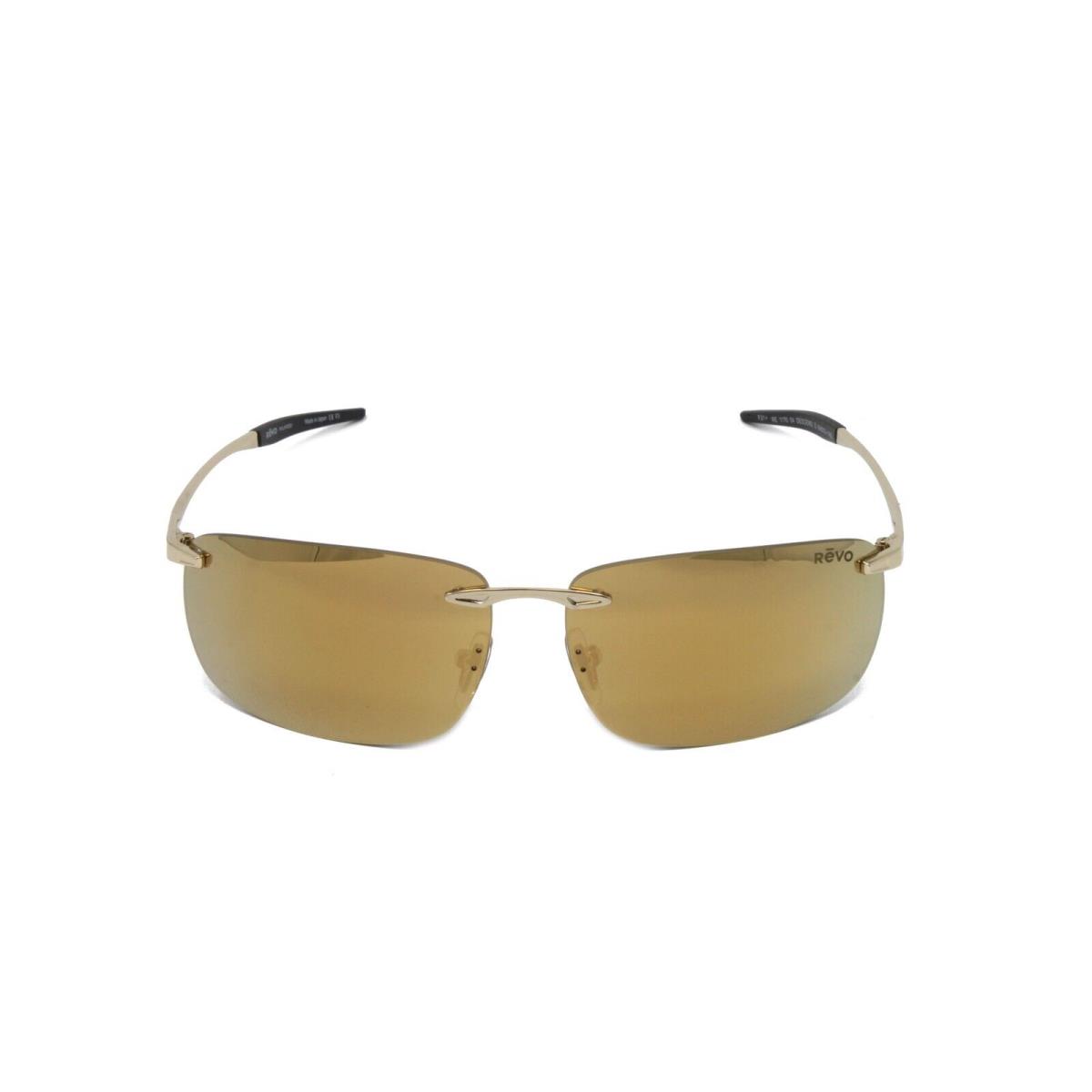 Revo Sunglasses Descend Z RE1170 04CH Shiny Gold Champagne Polarized Lens 64mm