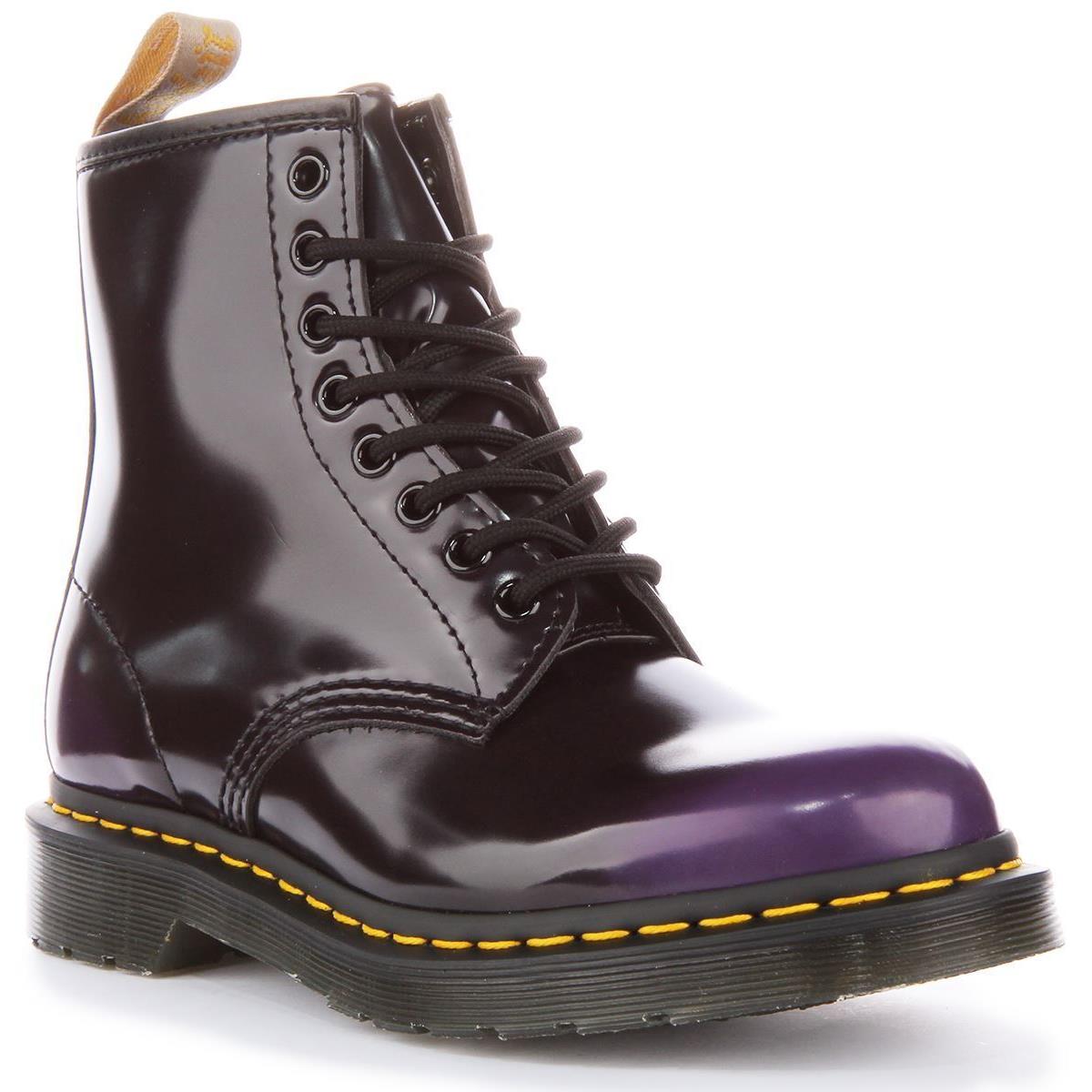 Dr Martens 1460 Vegan Oxford Lace Up Ankle Mens Boot Black Purple US 7 - 13