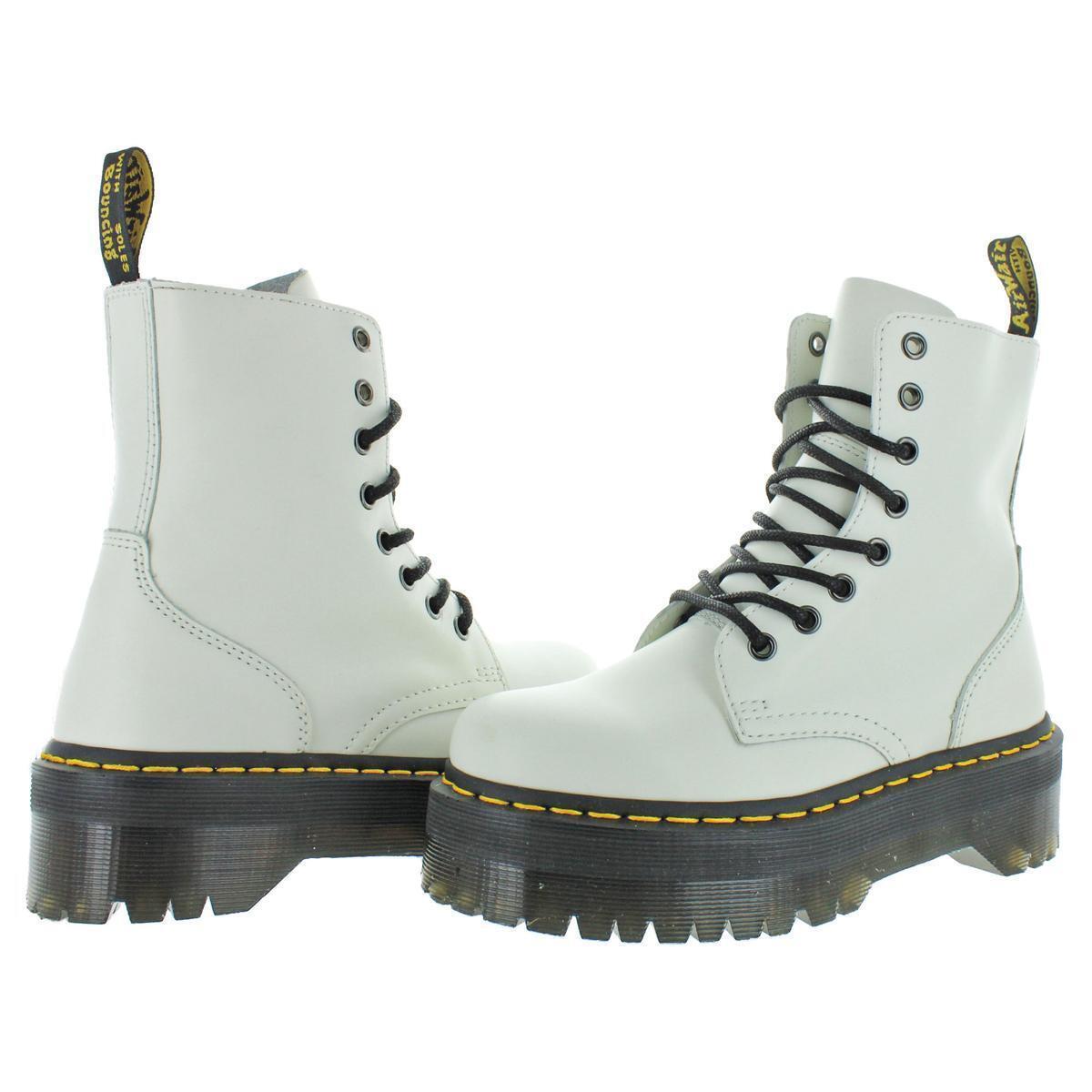 Dr. Martens Womens Jadon Zipper Ankle Fashion Combat Boots Shoes Bhfo 9115 - White