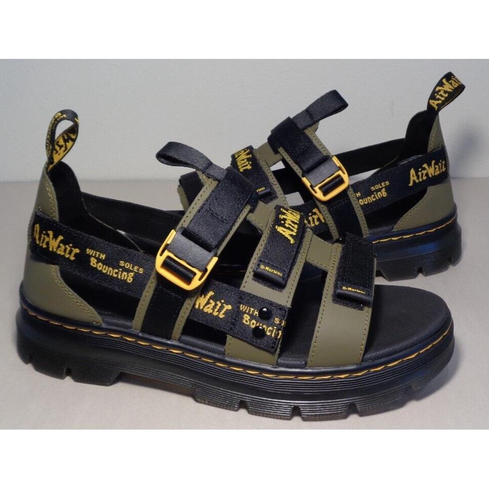 Dr. Martens Size 12 M Pearson II Dms Olive Leather Sandals Women`s Shoes
