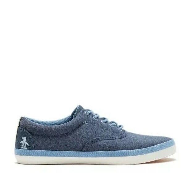 Original Penguin Donovan Sneaker Mens 9 Navy Lace Up Casual Shoes Box