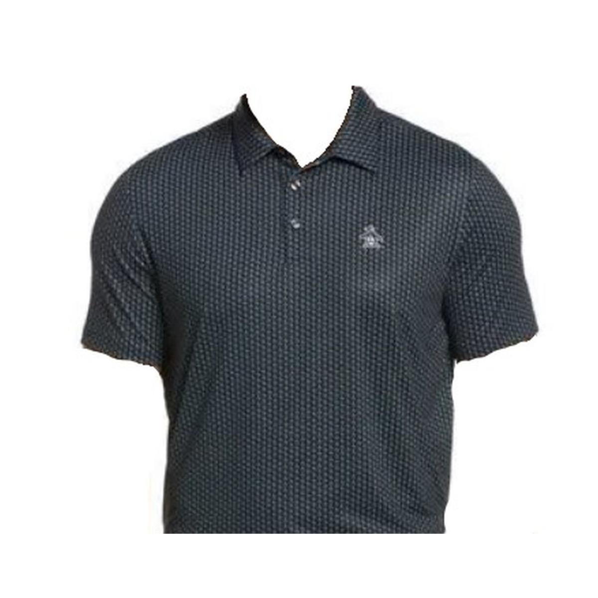 Original Penguin Polo Shirt All-over Pete Print Caviar Large