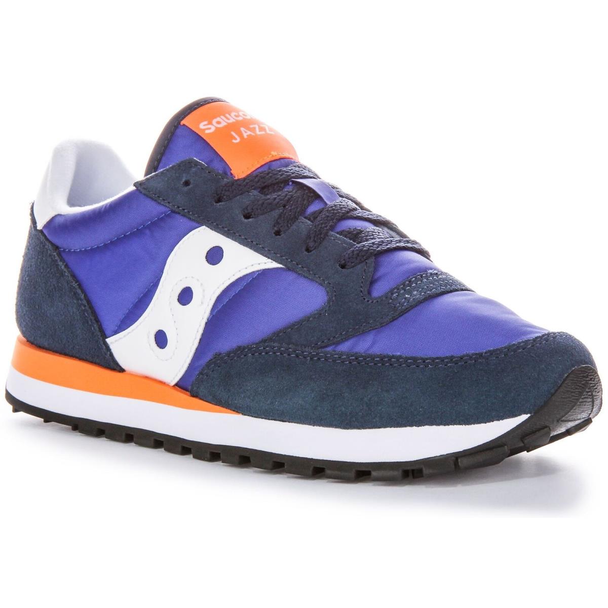 Saucony Jazz Nylon Suede 80s Retro Mens Sneaker Navy Orange US 6 - 13 - NAVY ORANG