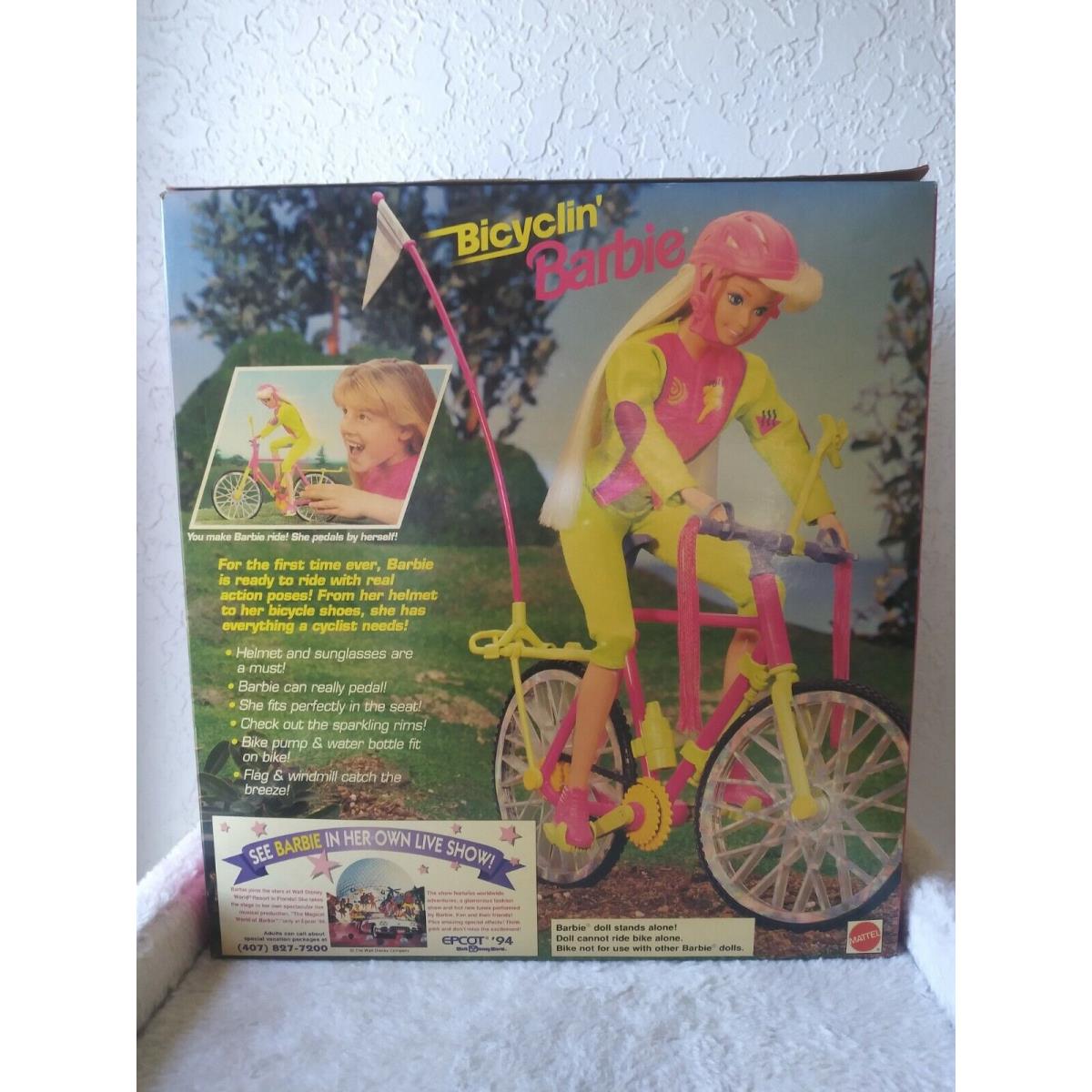 Vintage 1993 Bicyclin` Barbie 11689 Nos Nrfb Cycling Barbie Doll Bike