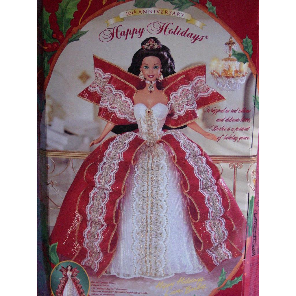 Happy Holidays Special Edition Barbie 1997 10th Anniversary