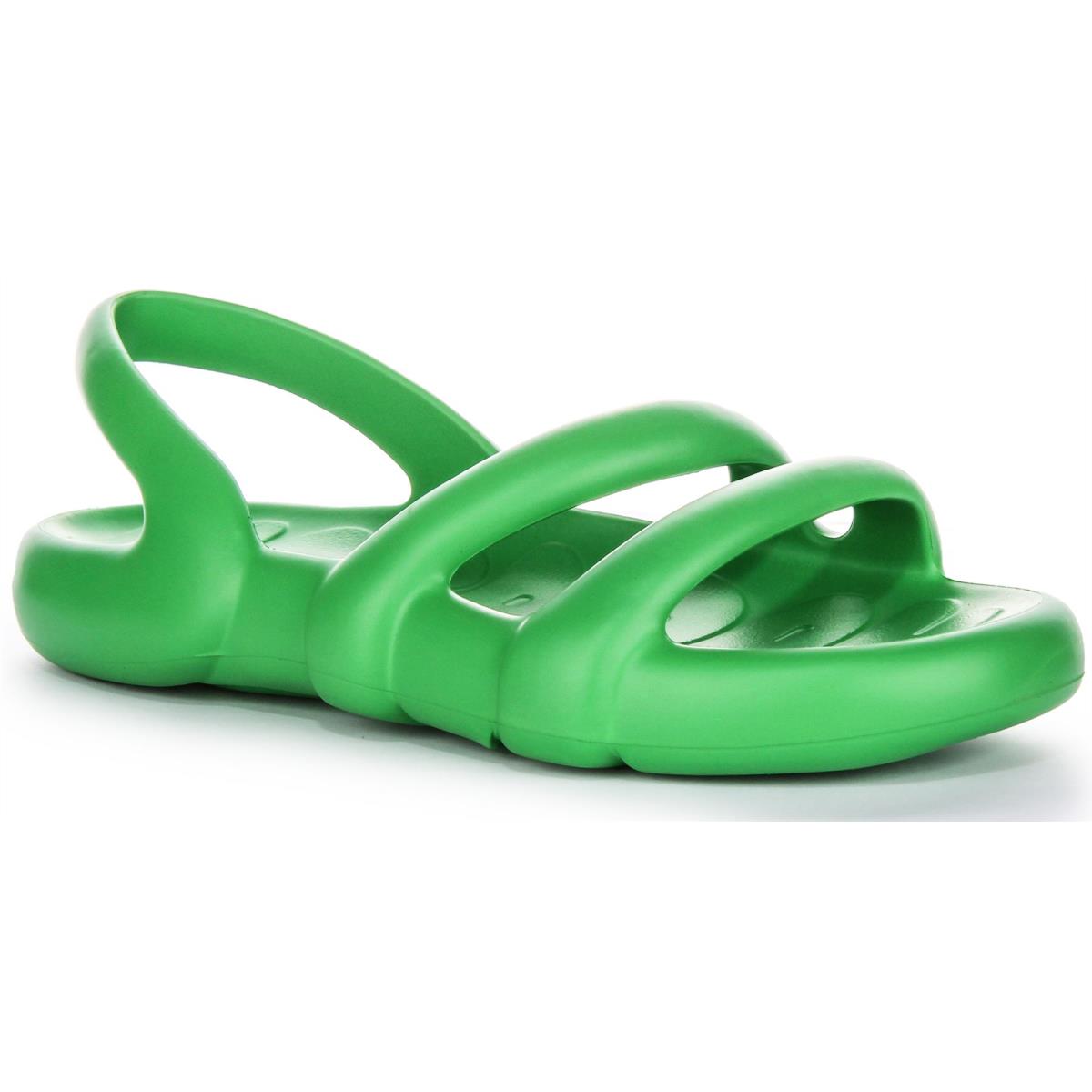 Camper Kobarah Flat Eco Endless Flux Rubber Womens Sandals Green US 5 - 11 GREEN