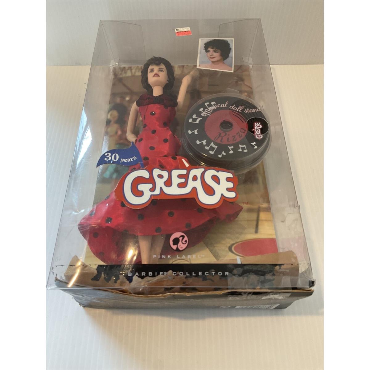 Barbie Pink Label Rizzo Red Dress 30 Years of Grease Musical Doll Stand Nrfb