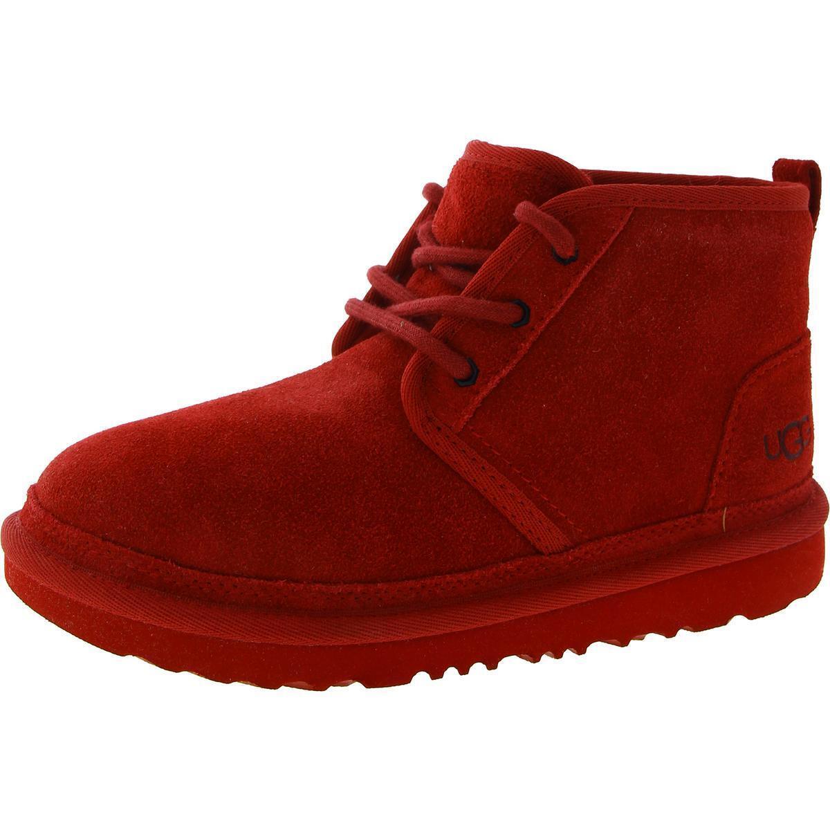 Ugg Girls Neumel lI Water Resistant Wool Blend Flat Ankle Boots Shoes Bhfo 4261 Samba Red