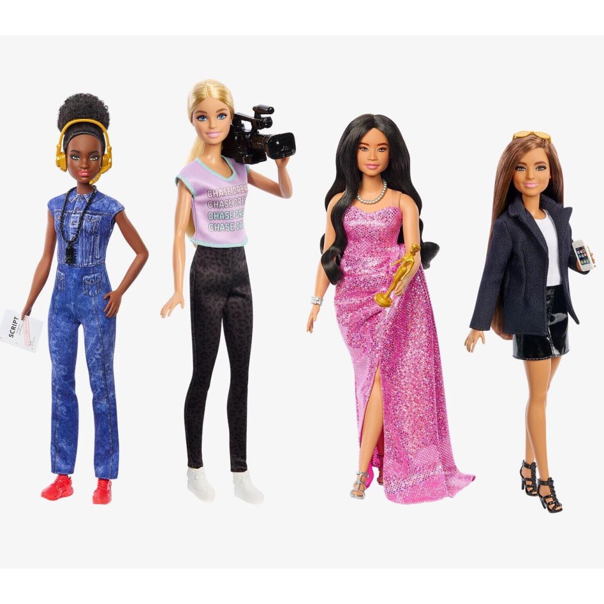 2024 Barbie Career OF The Year Women In Film 4 Pack Dolls Movie Star Read