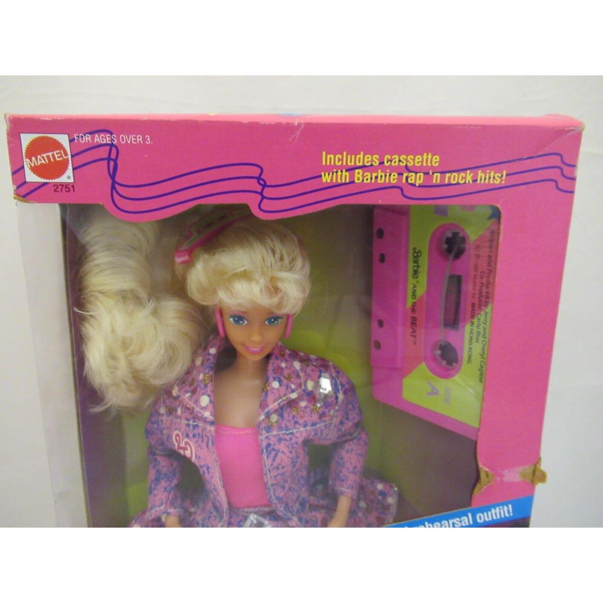 1989 Barbie and The Beat with Glow in The Dark Costume and Cassette Mib Nrfb