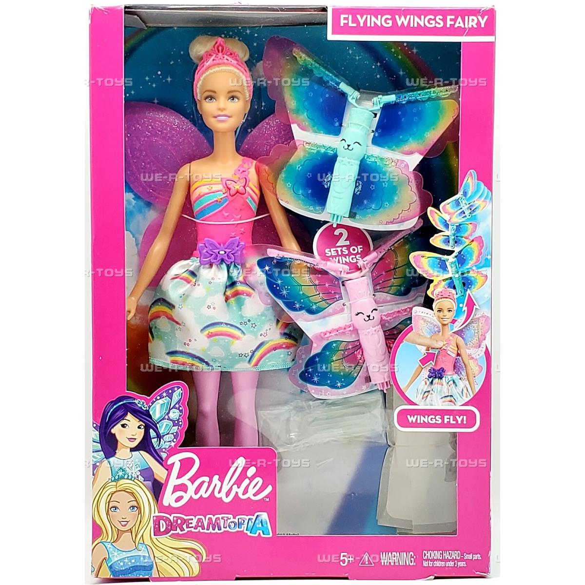 Barbie Dreamtopia Fairy Doll with Flying Wings Blonde 2018 Mattel FRB08
