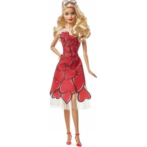 Barbie Celebration Doll Beautiful Blonde W/red Dress W/icon Stickers