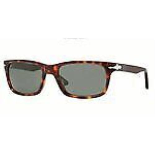 Persol PO3048S Rectangular Sunglasses Havana/green 58 mm