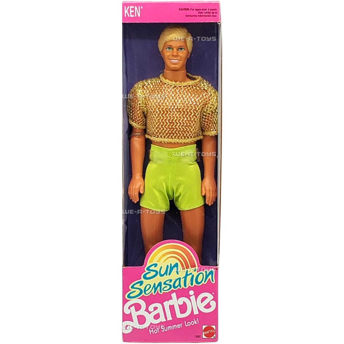 Barbie Sun Sensation Ken Hot Summer Look Doll 1991 Mattel 1392