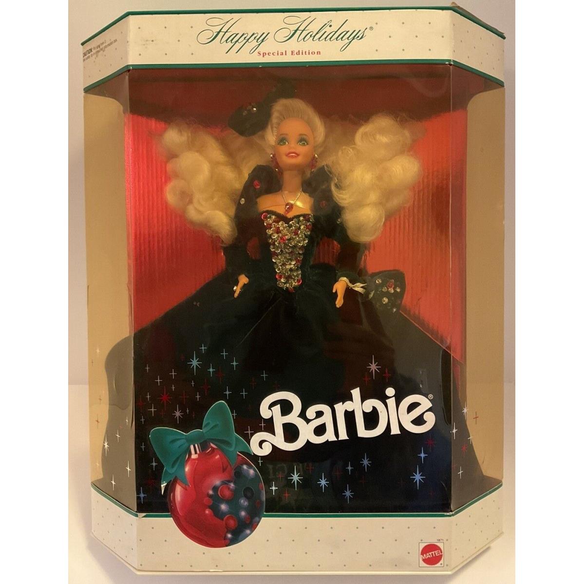 1991 Happy Holidays Special Edition Barbie Doll Mattel 1871