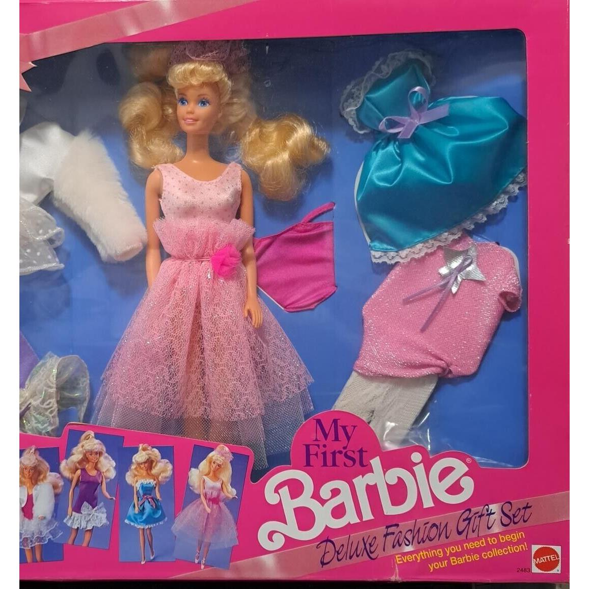 Barbie MY First Barbie Deluxe Fashion Gift Set 74299-02483 1991 Mib Condition