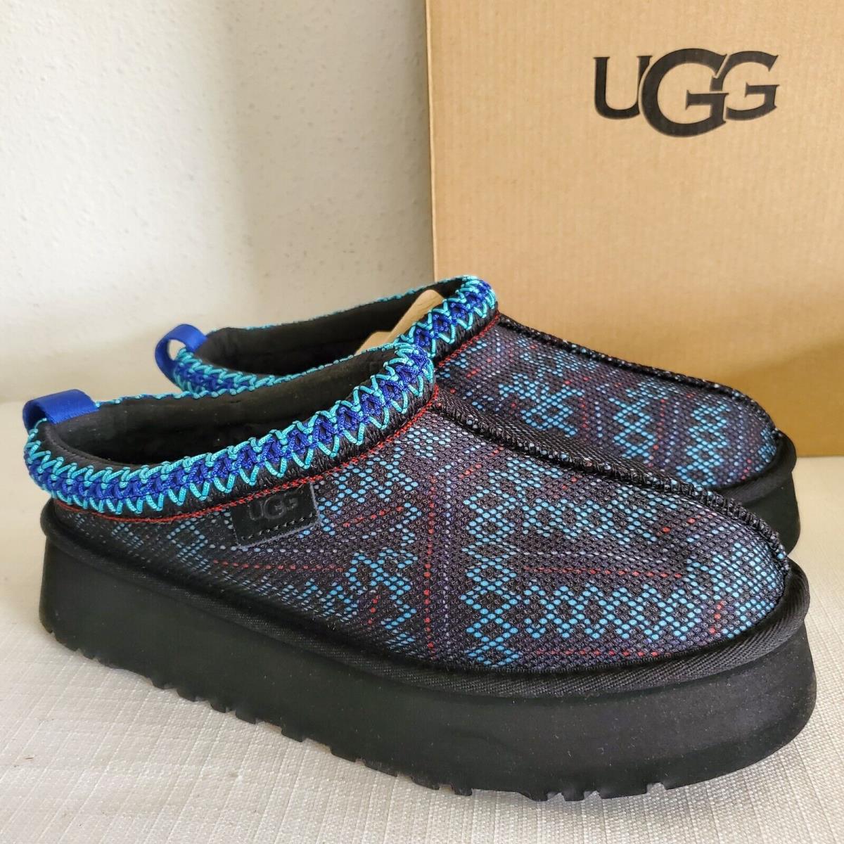 Womens Size 8 Black/teal Ugg Tazz Maxi Tasman 1140430 Platform Slippers Shoe