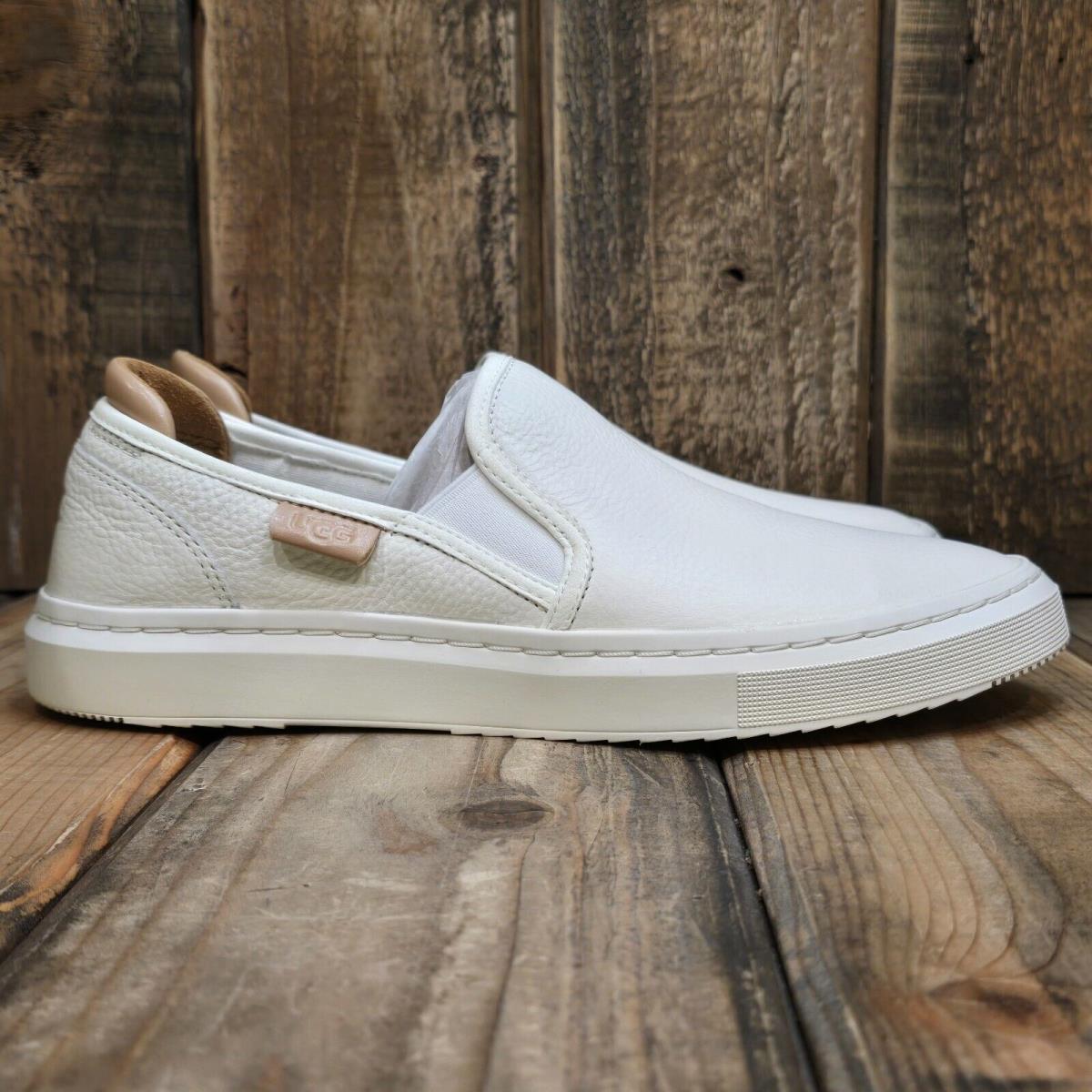 Womens US 8 Ugg Alameda Slip ON Shoe White Premium Leather Eur 39