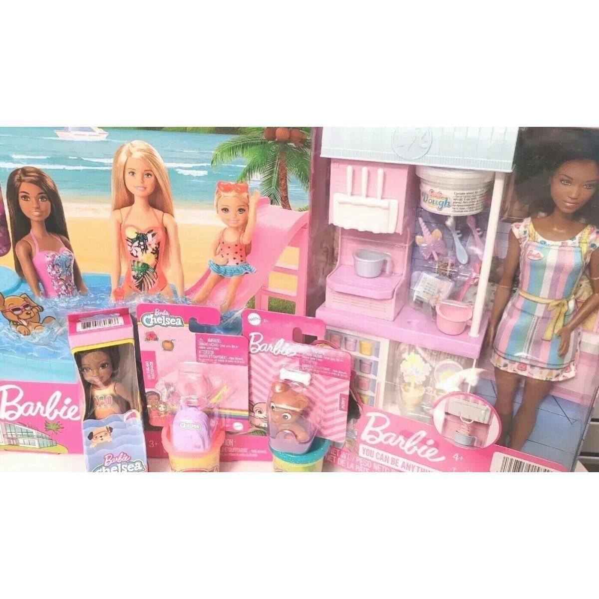 Barbie Pool Ice Cream Shop African American Set Chelsea Puppy Playdoh