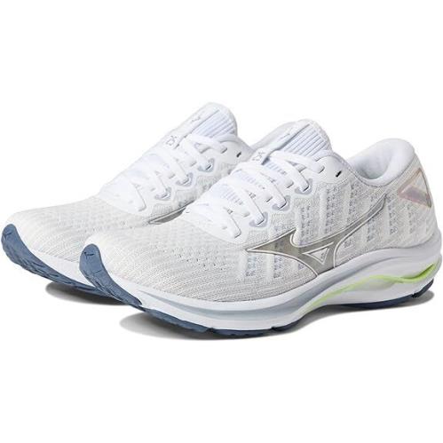 Mizuno Women`s Wave Rider 25 Waveknit Waveknit- Nimbus Cloud/white US 7