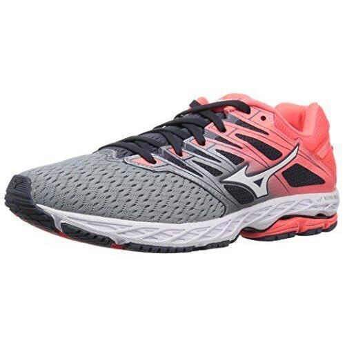 Mizuno Womens Wave Shadow 2 Running Shoe Trade Winds/fiery Coral 6.5 US