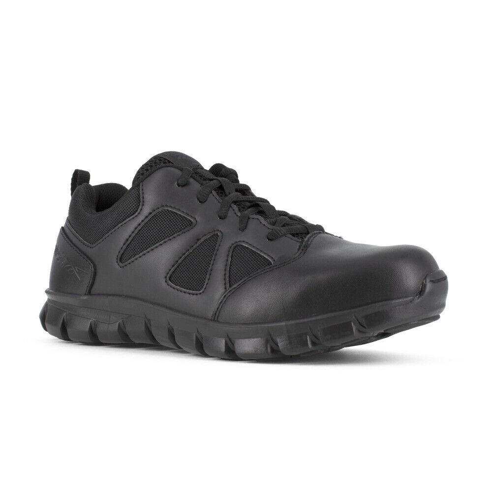 Reebok Work Mens Sublite Cushion Tactical Soft Toe Shoe Black - Rb8105 Black - Black